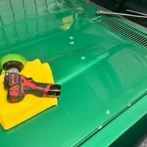 Machine paint correction on a panel