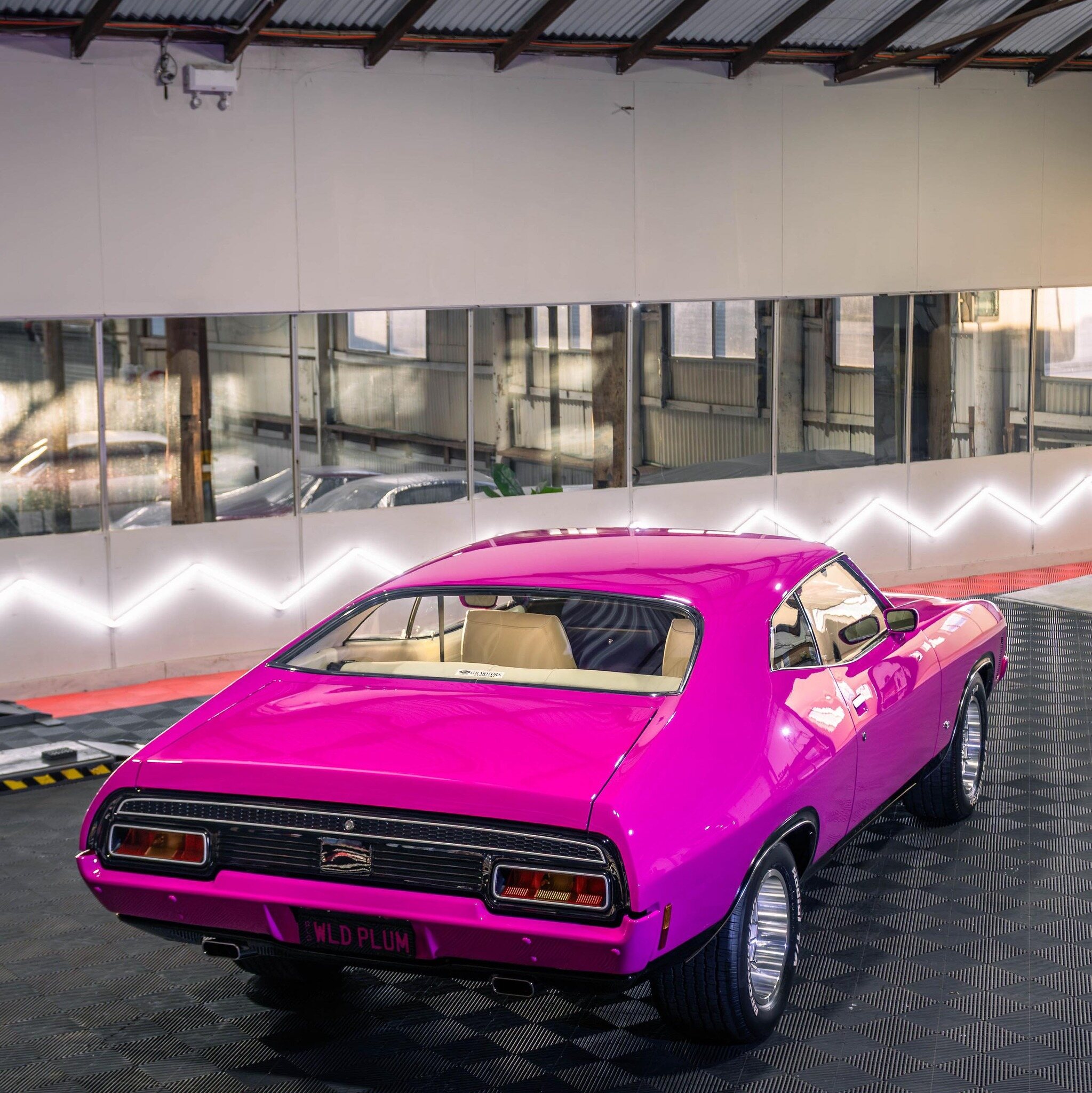 A high-gloss show car in the Glossworks Detail Lab showroom, Toowoomba